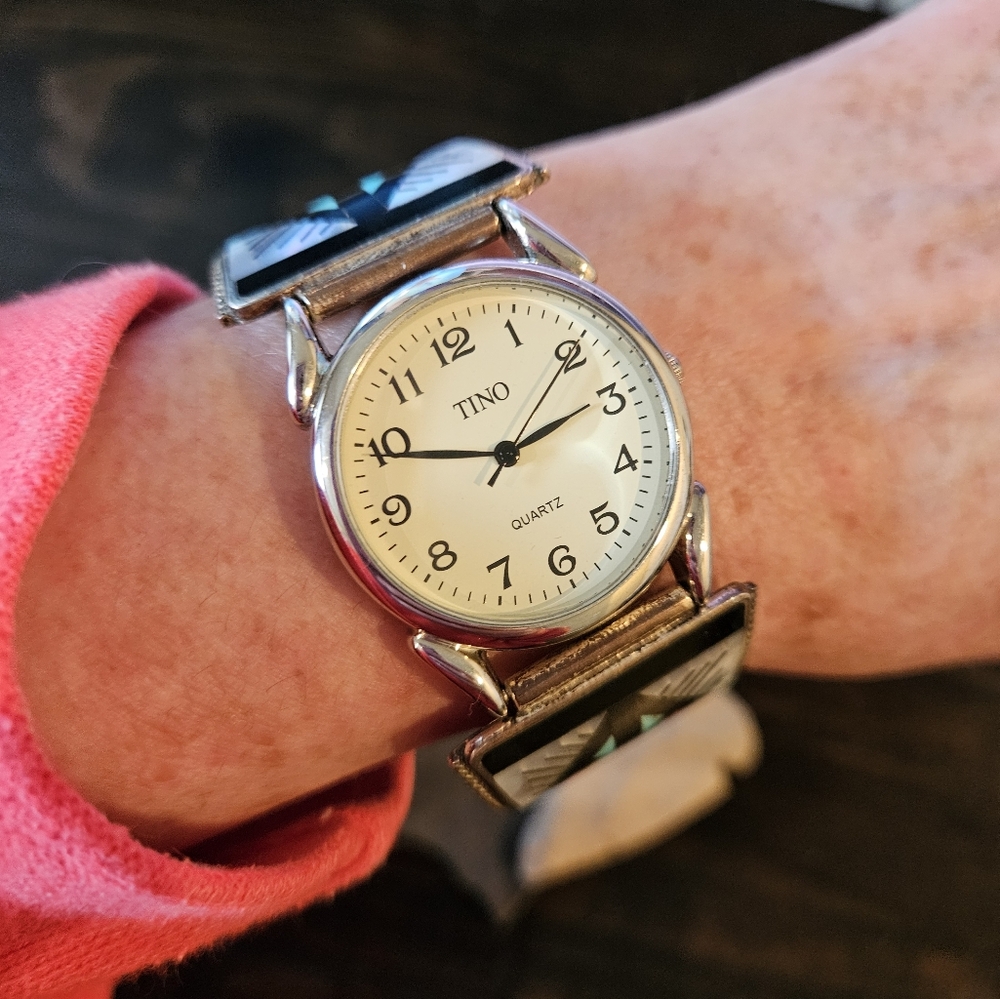 Amazing Vintage Sterling Silver Zuni Watch - Picture 3 of 15